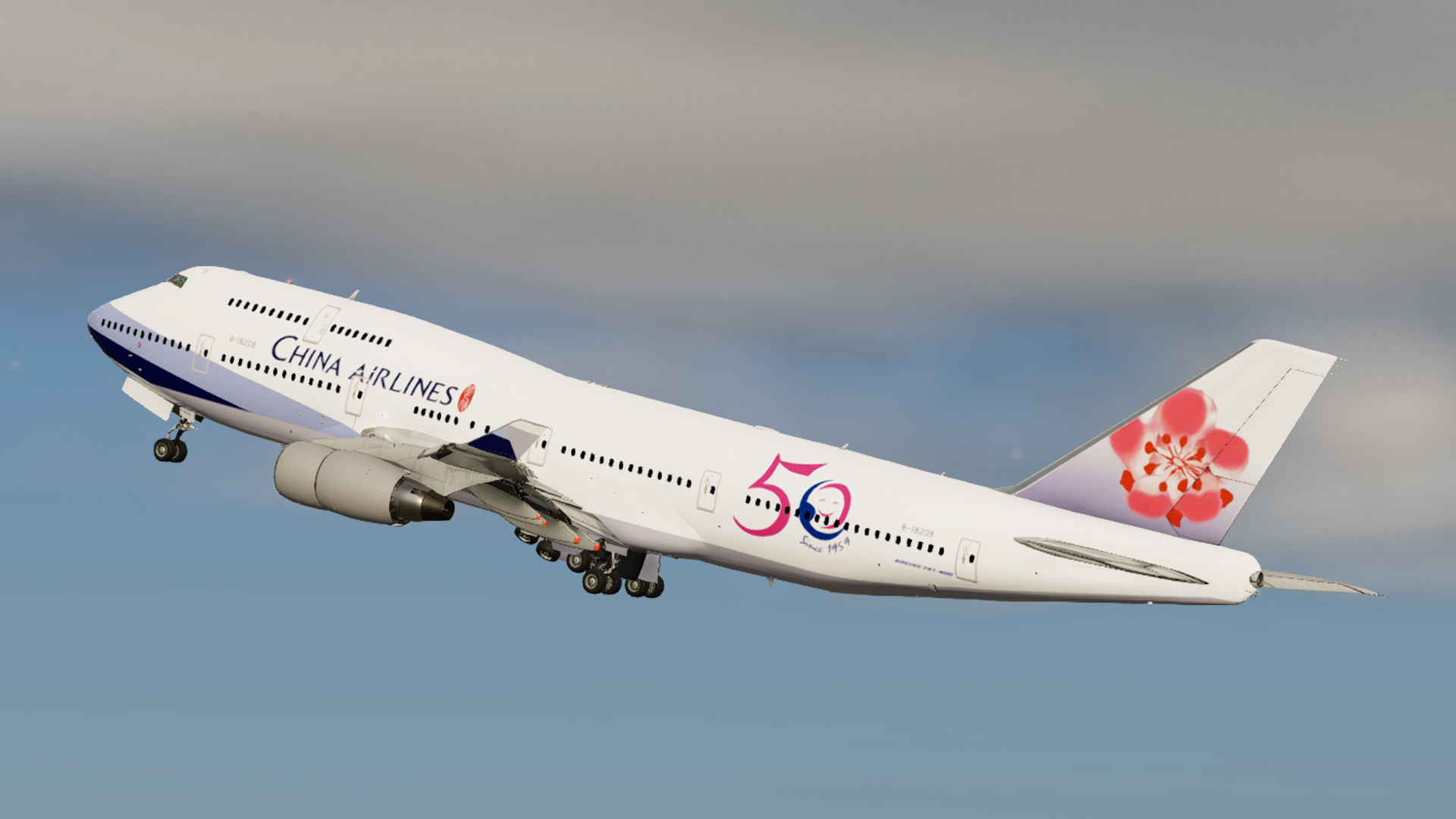 CHINA AIRLINES B747-400 StarJets製 China Airlines Boeing 747-400 anniversary pack Sparky ( With