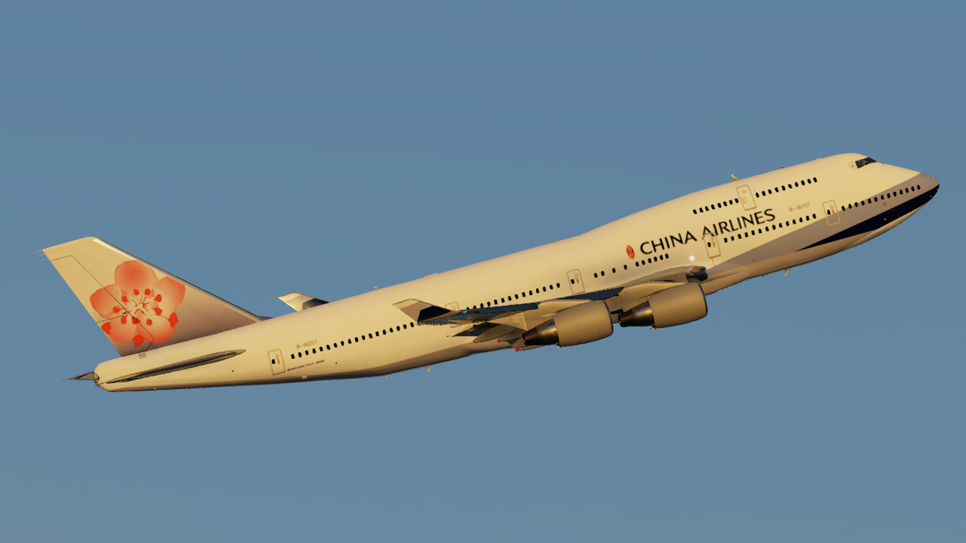 China Airlines B747-400 Fleet Pack Sparky ( With enchancement Mod