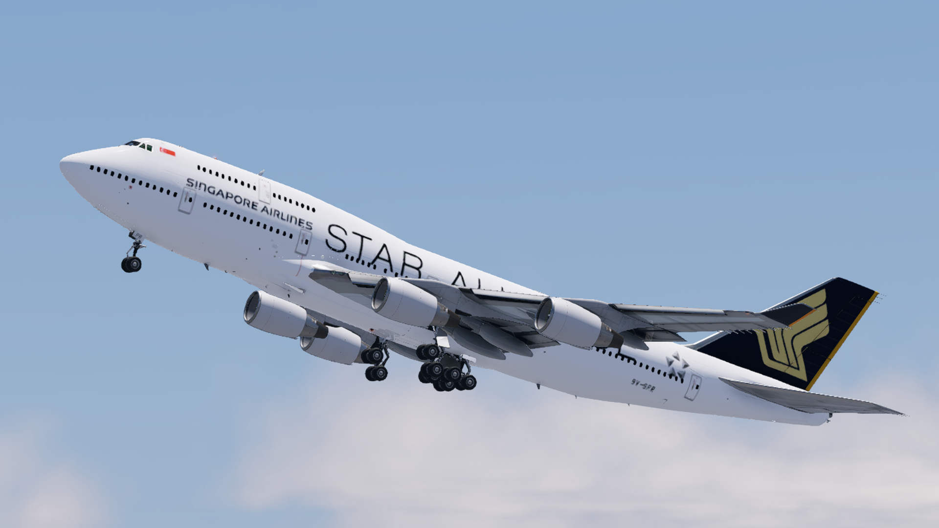 Singapore Airlines STAR ALLIANCE Boeing 747-400 Sparky ( With