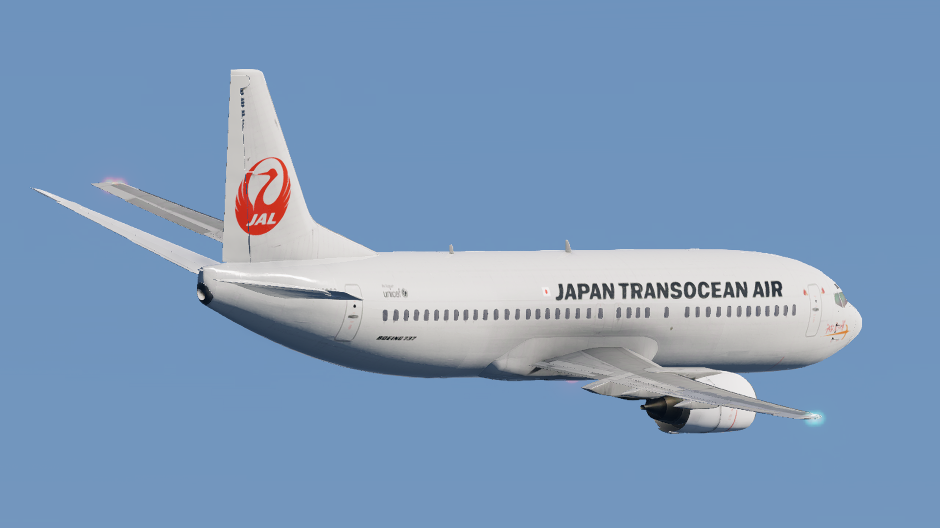 JTA Japan Transocean Air B737-400 Fleet Pack Flight Course B734
