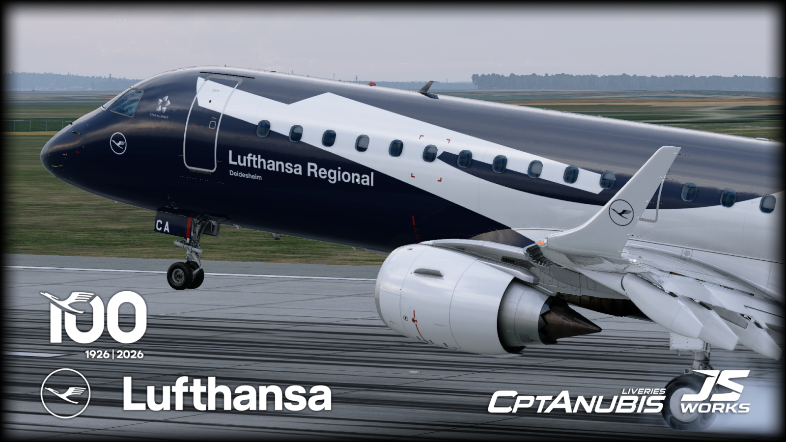 Lufthansa D-AECA 100th Anniversary Livery | X-Crafts E190 - E-Jets