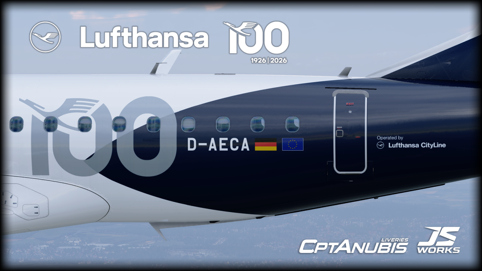 Lufthansa D-AECA 100th Anniversary Livery | X-Crafts E190 - E-Jets
