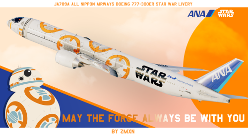 航空機・ヘリコプター BB-8 ANA JET Boeing 777-300ER 1:200 BB-8 ANA JET [STAR WARS LIVERY] ALL NIPPON AIRWAYS BY ZMXN - FF