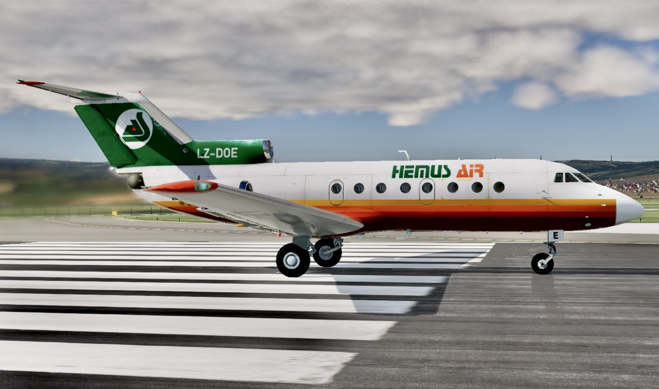 Hemus Air Yak-40 LZ-DOE for XP12 freeware mod - Other Aircraft