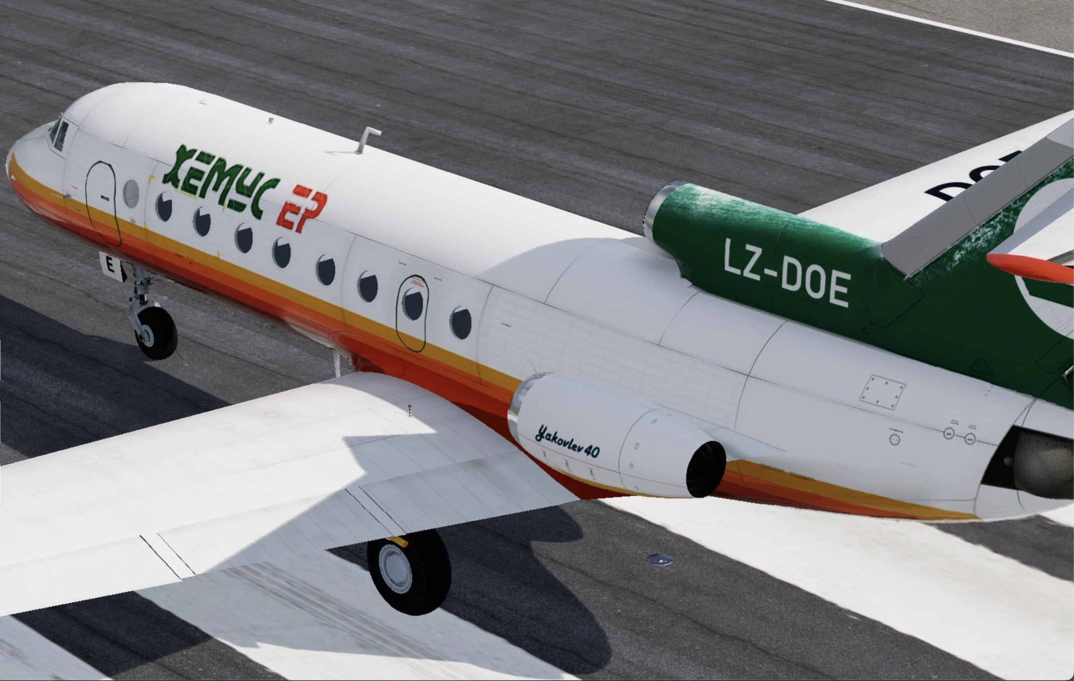 Hemus Air Yak-40 LZ-DOE for XP12 freeware mod - Other Aircraft