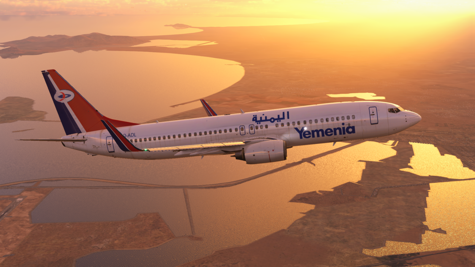 Yemenia Airways (70-ADL) - Zibo mod Boeing 737-800 [XP12] - Zibo