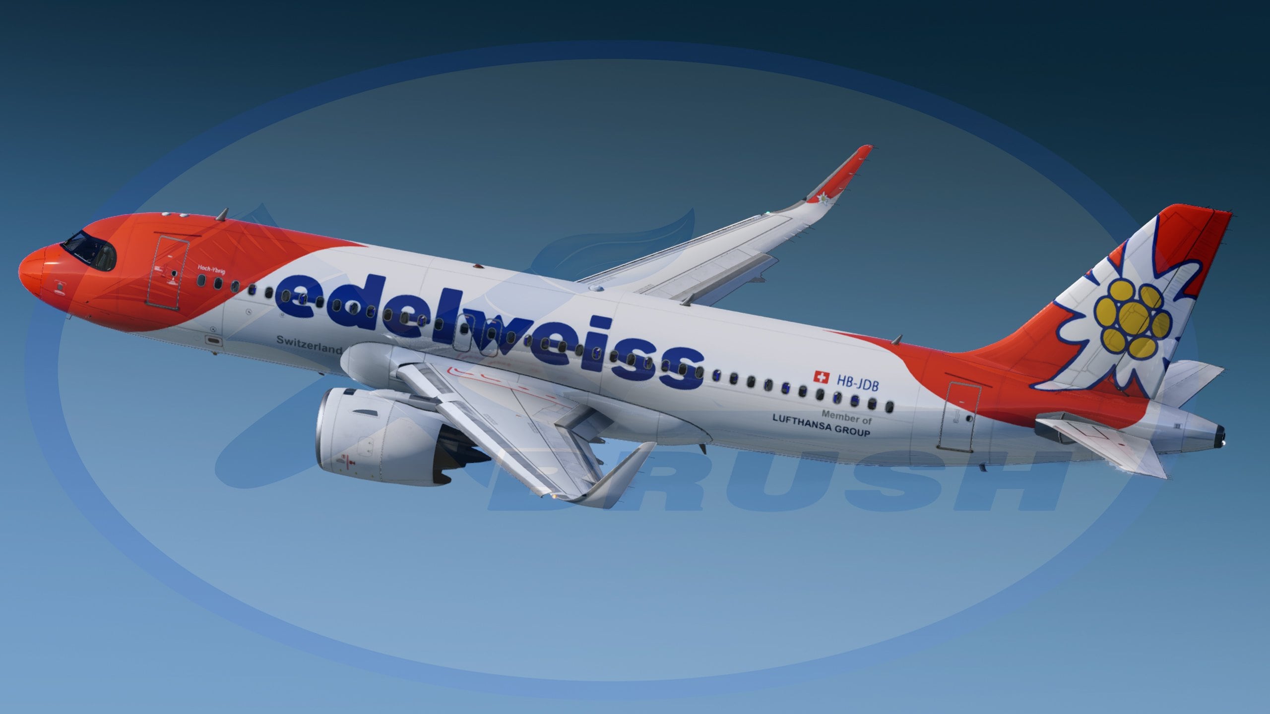 Edelweiss A320Neo (HB-JDB) w/Carda Support - Toliss A320 - X-Plane