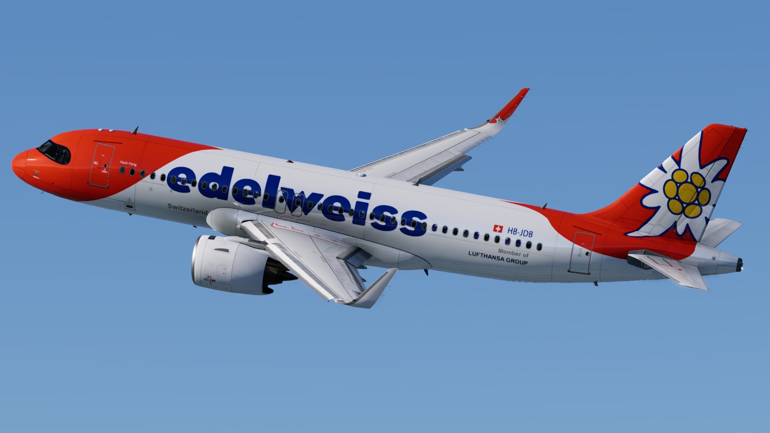 Edelweiss A320Neo (HB-JDB) w/Carda Support - Toliss A320 - X-Plane