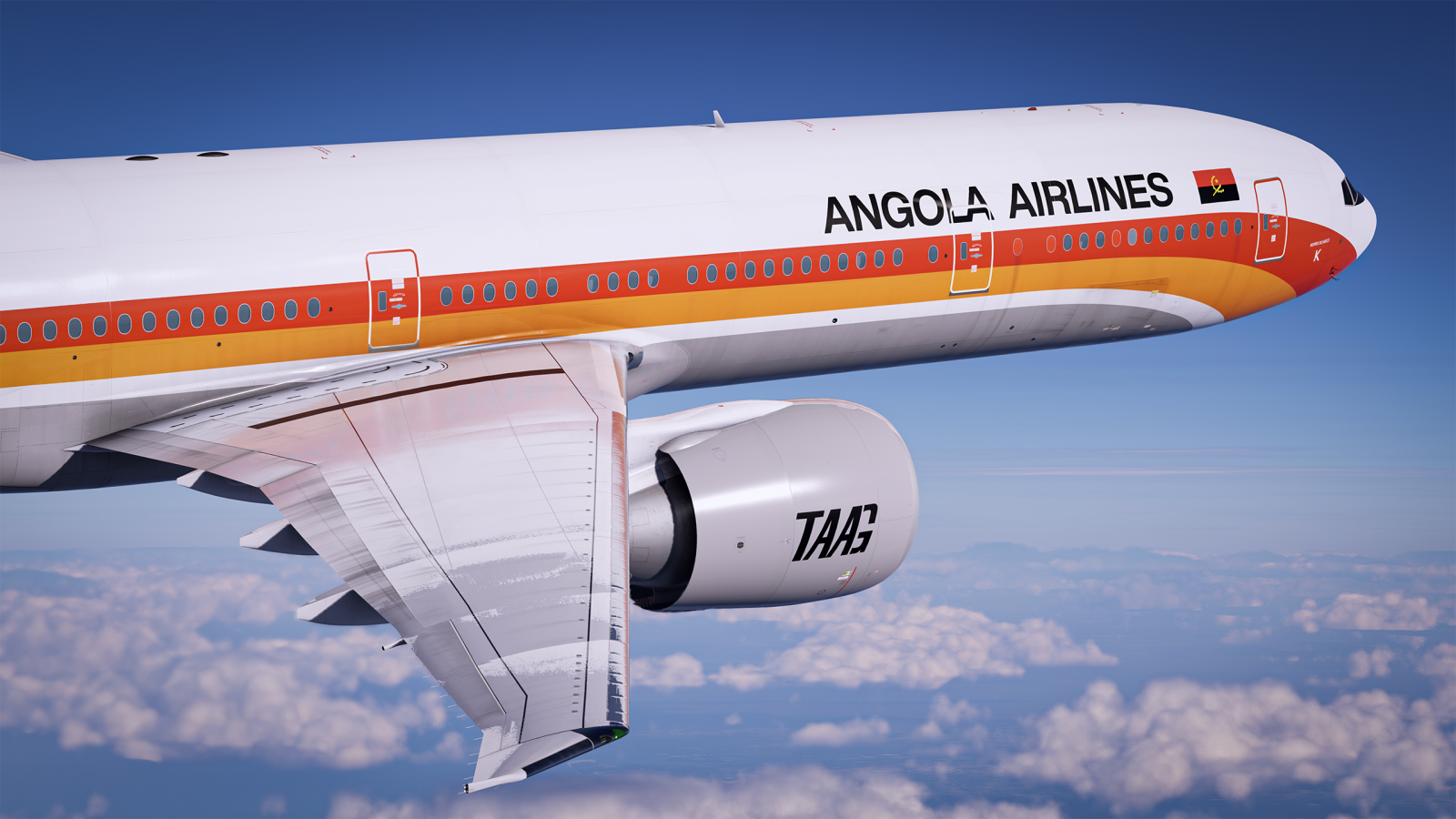 TAAG Angola Airlines D2-TEK 777-300ER - 8K and 4K - FlightFactor