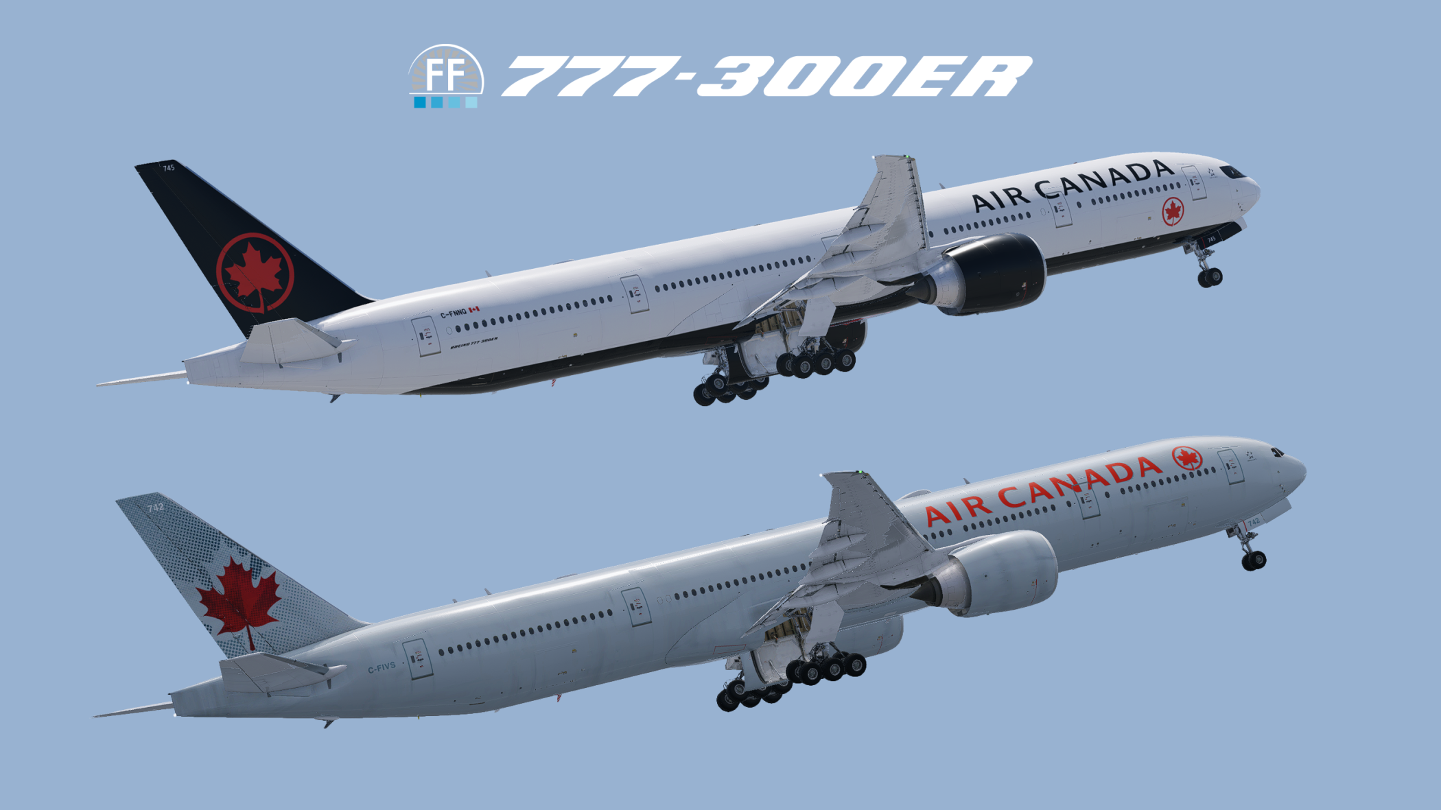 Air Canada FLEET w/ Cabin for FlightFactor 777-300ER V2 (4K) - FF