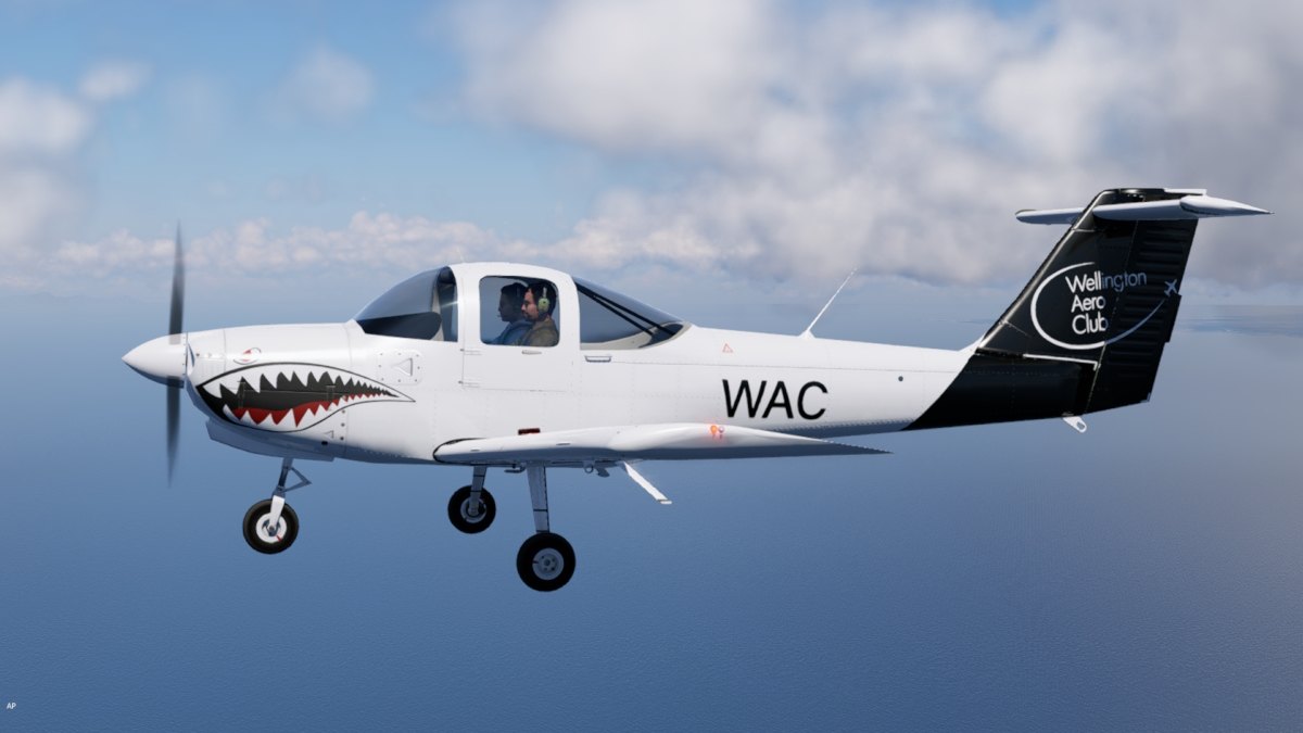 Livery ZK-WAC for Piper PA-38 Tomahawk v2.3, XP12 by Awall86