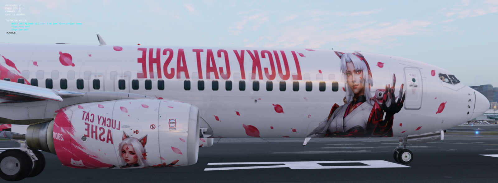 さくらページ Lucky Cat Ashe – Sakura Edition | Zibo 737-800 - Zibo 737 - X
