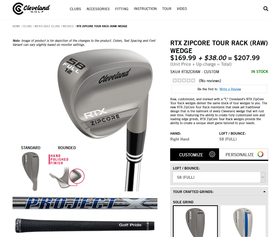 NEW Cleveland RTX ZipCore finishes Black Satin, Tour Rack (with
