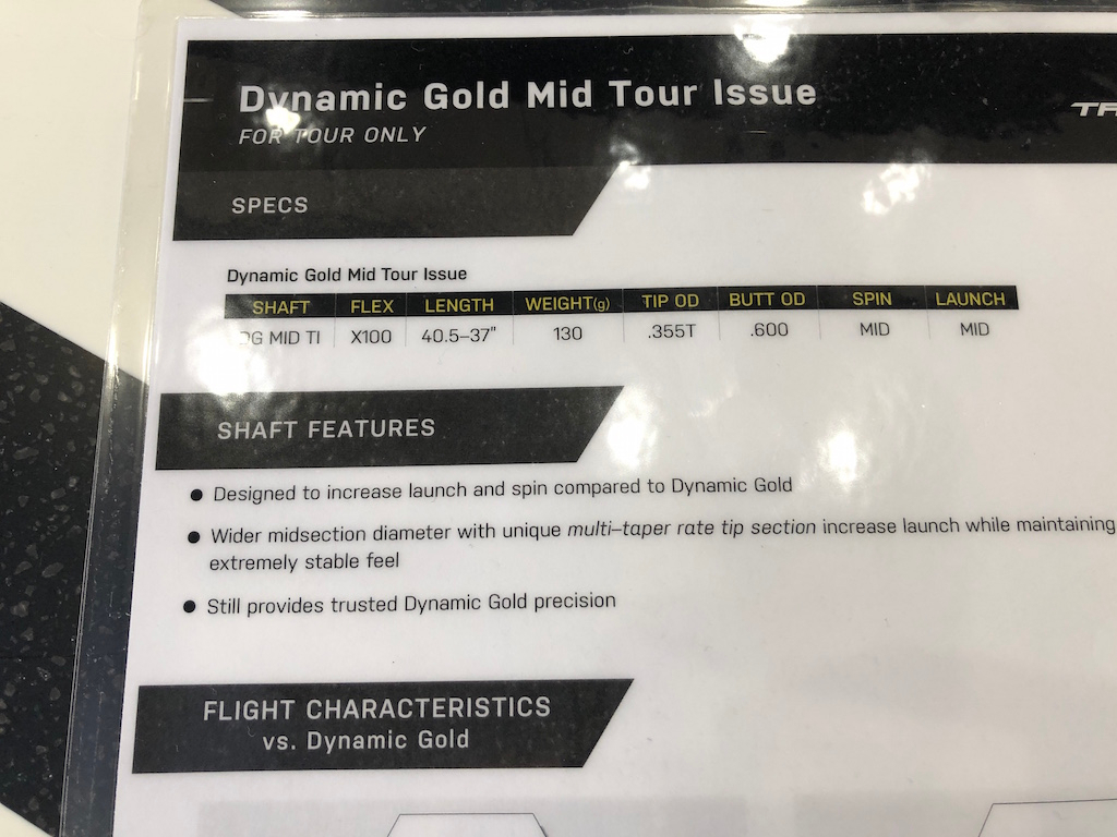 True Temper Dynamic Gold MID Tour Issue shafts - 2022 Farmers
