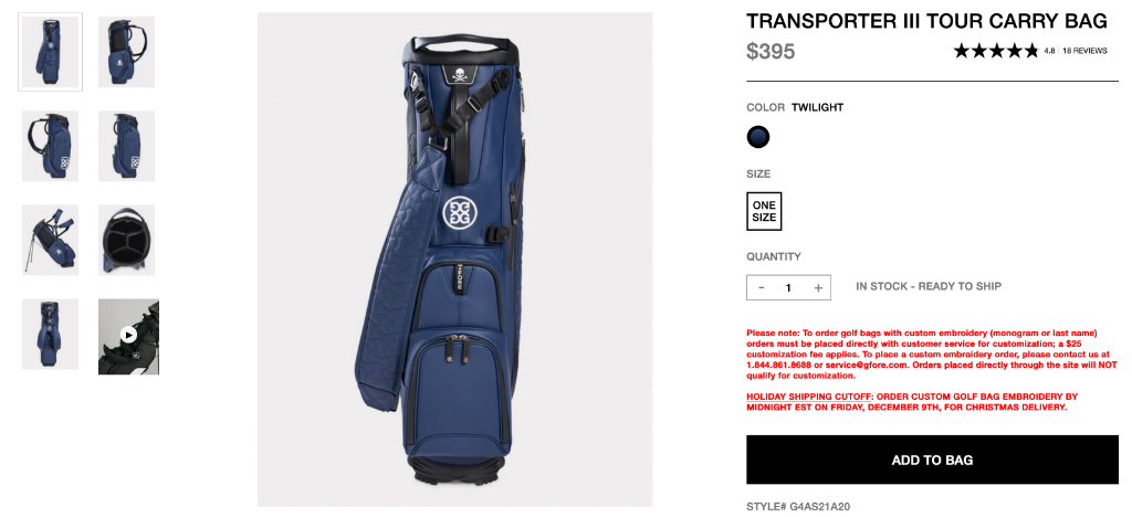 Let's Talk G/Fore Bags. Daytona Plus Carry Bag or Transporter III Tour ...