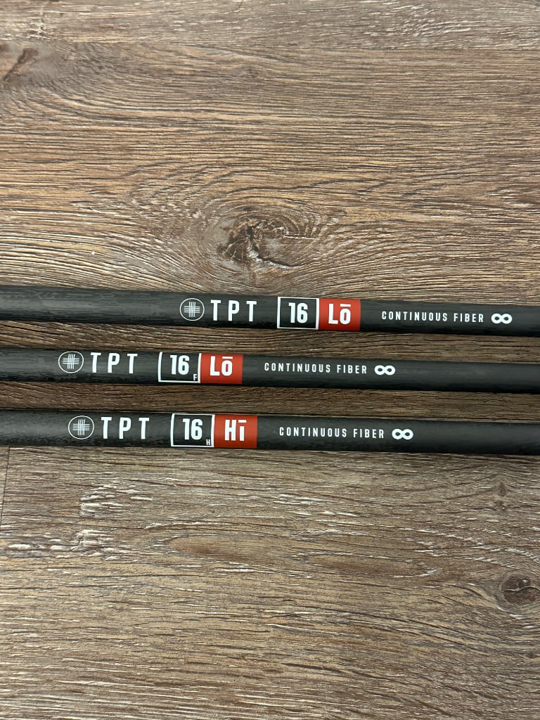 TPT Red 16 LO driver, 16 LO 3w, and 16HI hybrid shafts - For Sale