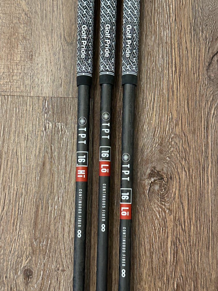 TPT Red 16 LO driver, 16 LO 3w, and 16HI hybrid shafts - For Sale
