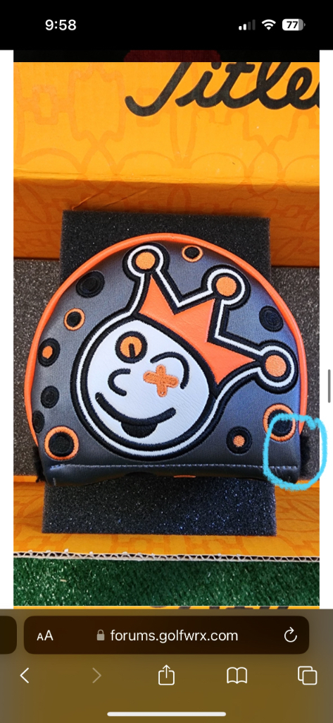 Couvre-tête De Putter Scotty Cameron – Johnny Racer Orange – Custom Shop – Neuf