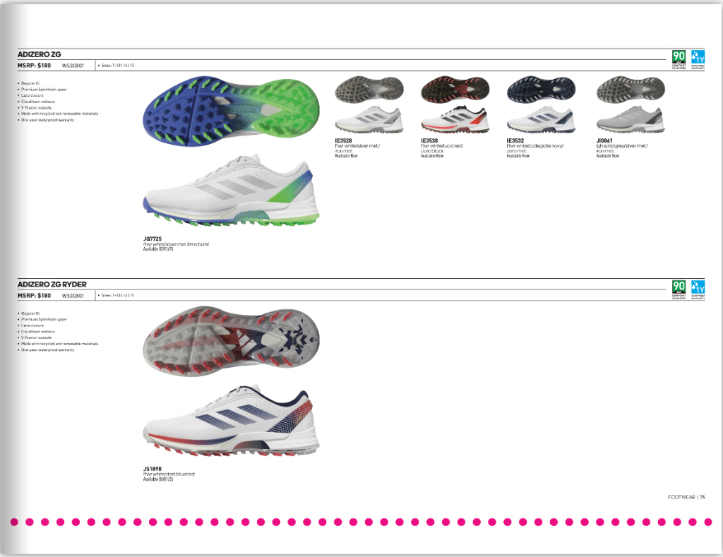 adidas gazelle silver green womens adidas Adizero ZG Spikeless Golf Shoes - Men's - Cloud White / Silver / Lime Burst