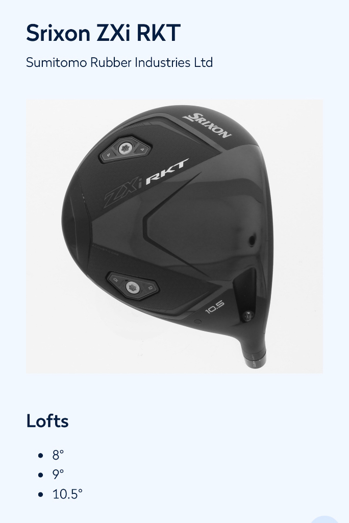 Srixon ZXi RKT - Tour and Pre-Release Equipment - GolfWRX