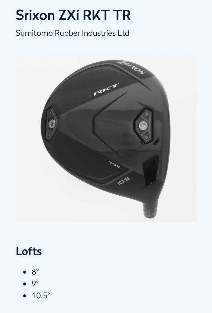 Srixon ZXi RKT - Tour and Pre-Release Equipment - GolfWRX