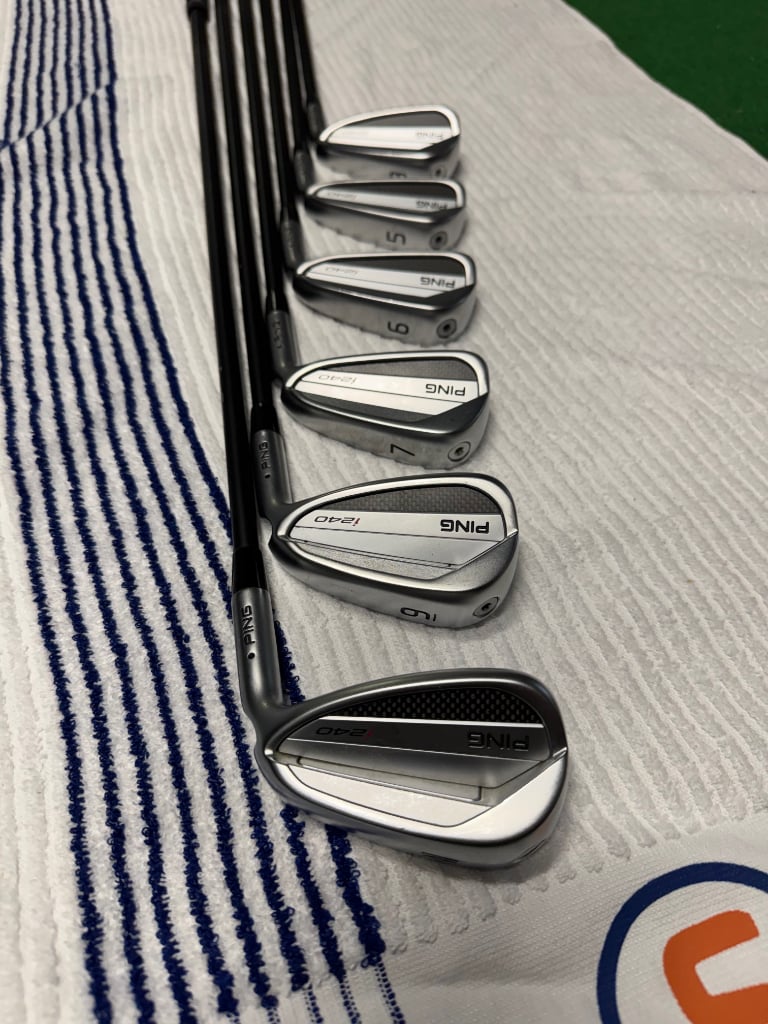 Ping Blueprint S irons w/Steelfiber i95 stiff shafts, Ping i240