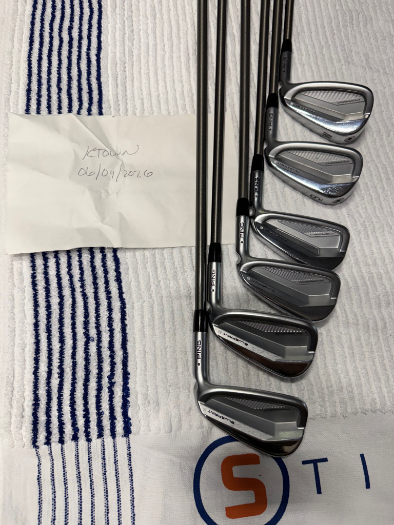 Ping Blueprint S irons w/Steelfiber i95 stiff shafts, Ping i240