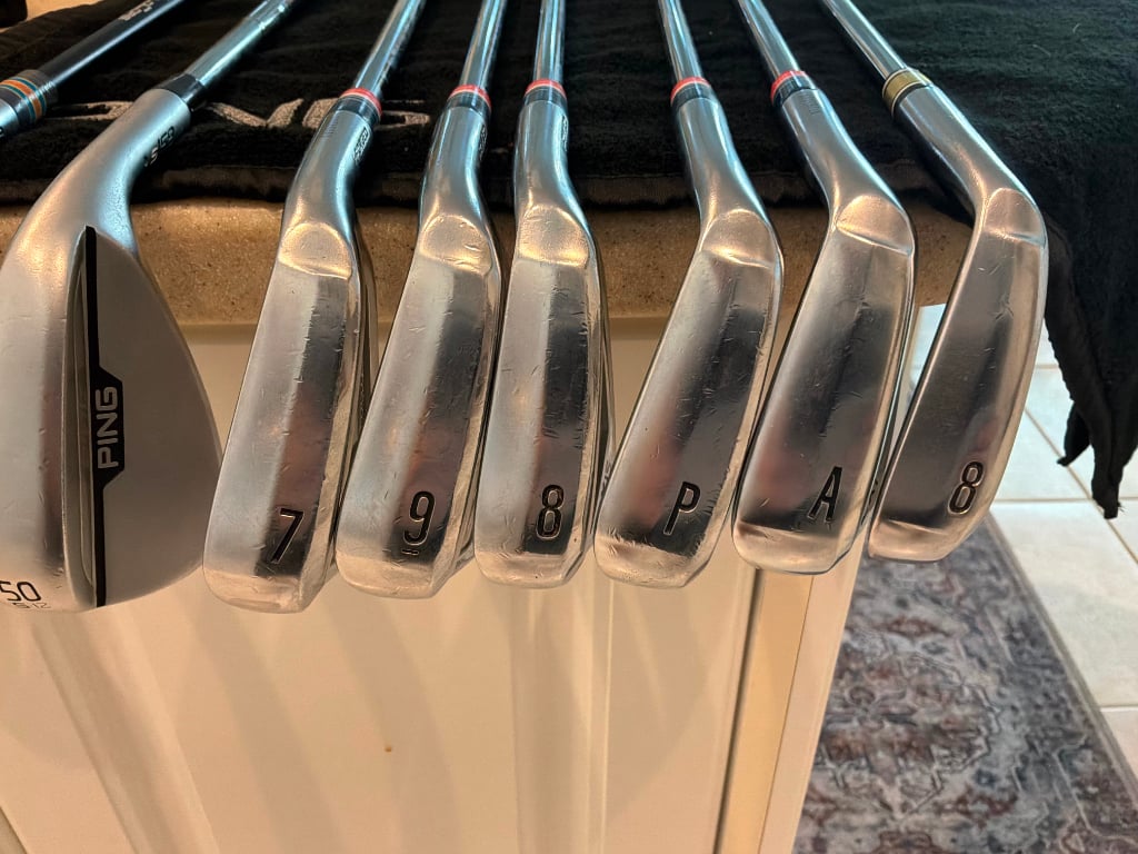 飛王　S Srixon ZXi-5 irons DG Mid 100 R flex, PRGR swing speed radar