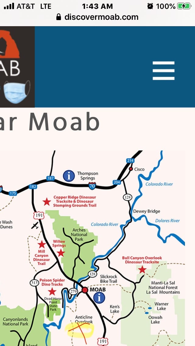 Moab, Utah Fossil sites with coordinates - General Fossil Discussion ...