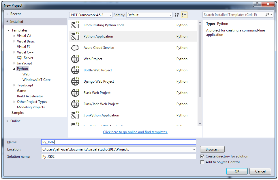 Step-By-Step Python in Visual Studio and the UL on Windows ...