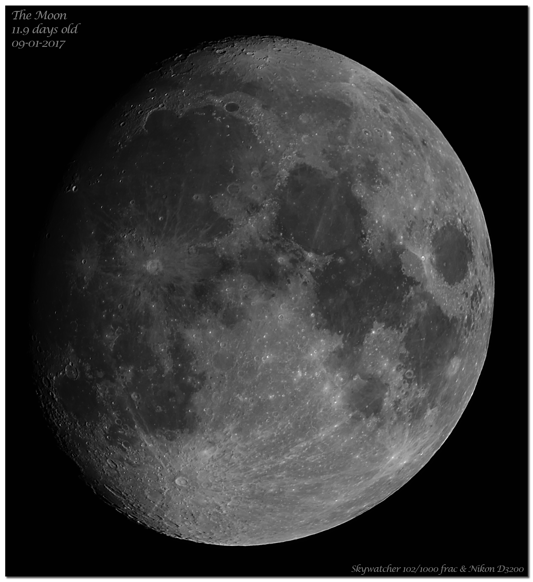 The Moon 09-01 with observing notes - Imaging - Lunar - Stargazers