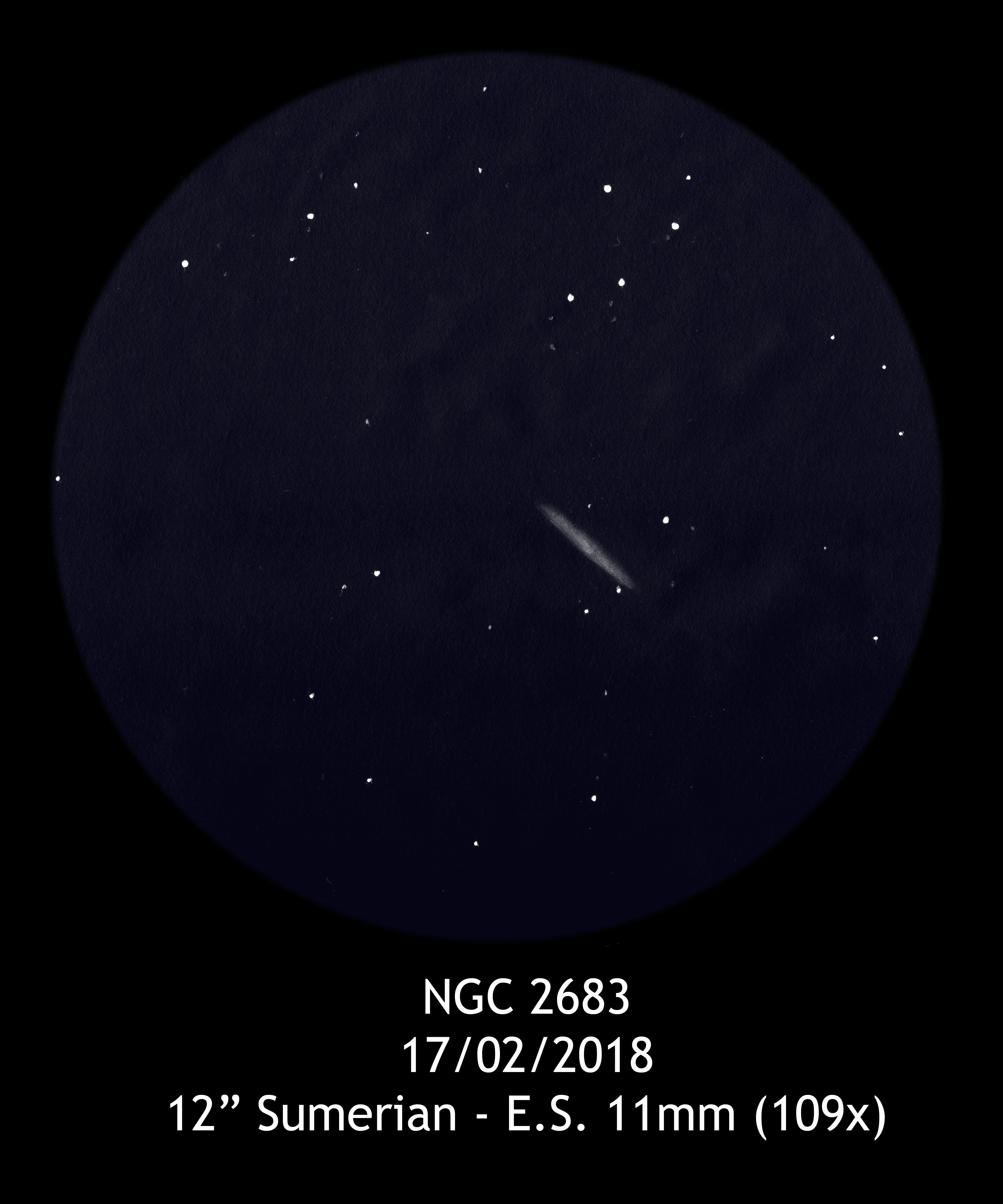 NGC 2683 - Sketching - Stargazers Lounge