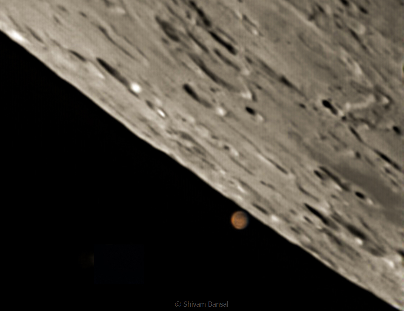 Lunar Occultation of Mars, 17th April 2021 - Imaging - Widefield