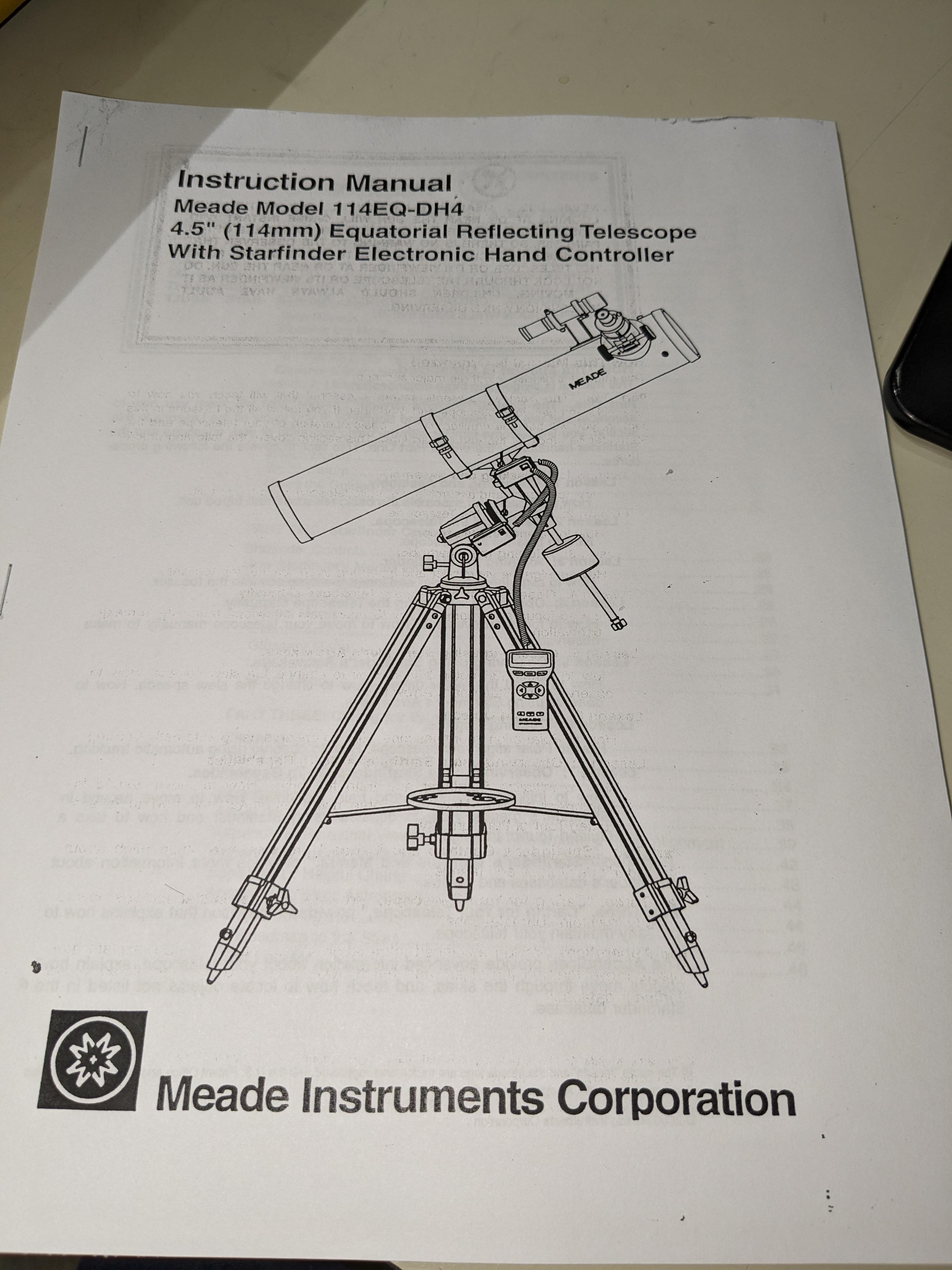 New member, gifted old Meade Telescope - Getting Started General