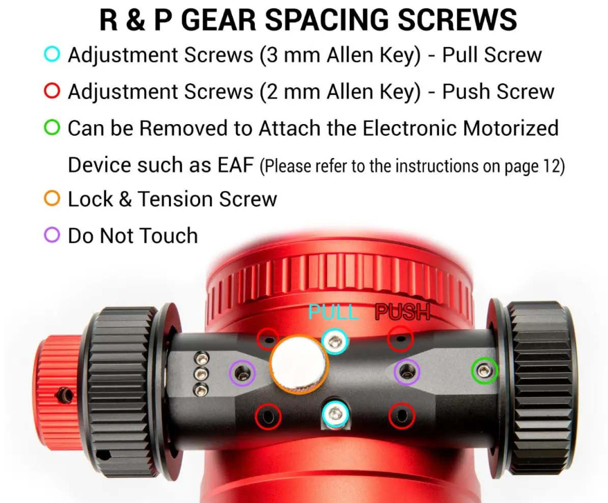 What's the grub screw for that's labelled 'do not touch' on the