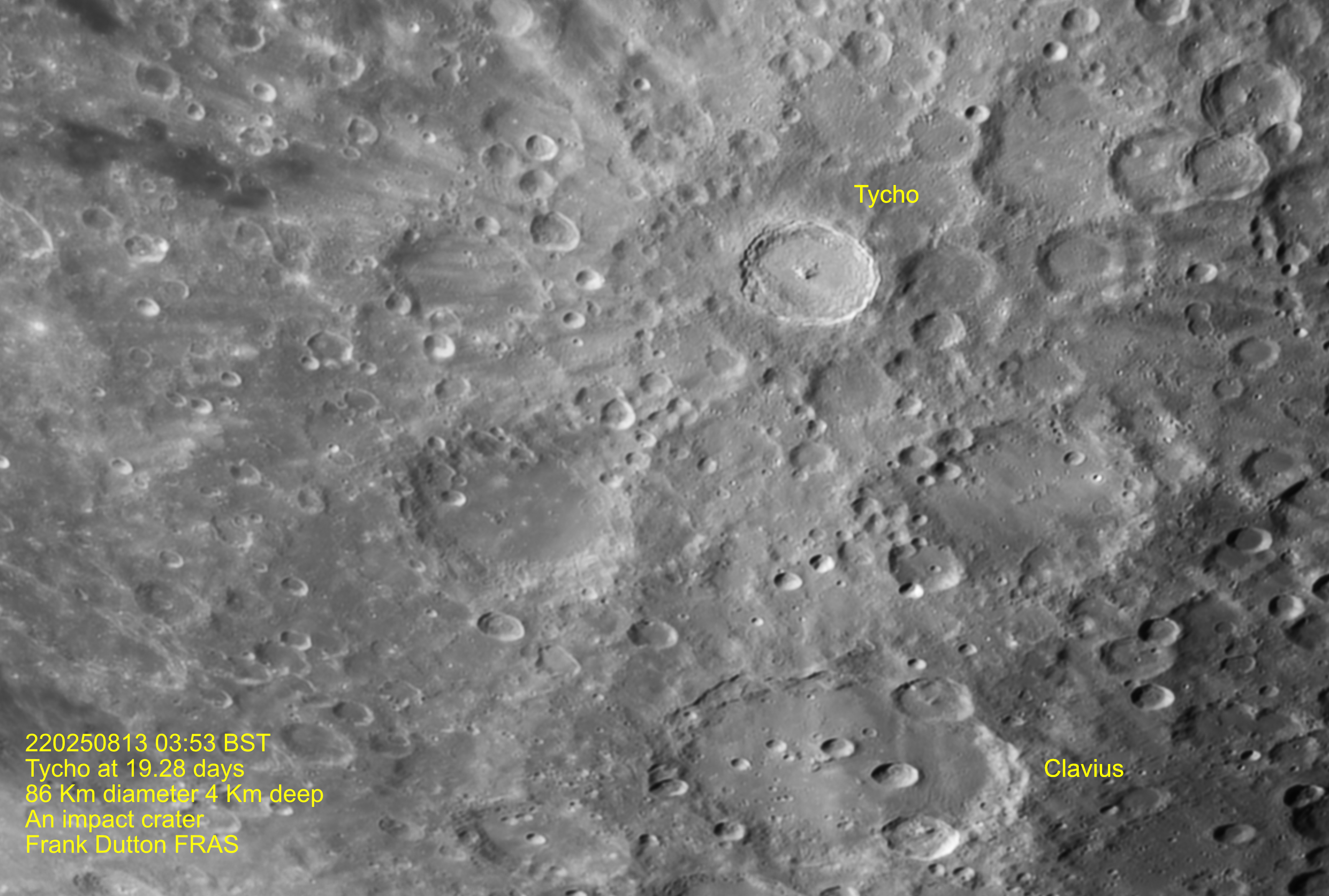 The Moon at 04:00 (ish) 13th August 2025 plus some bonus shots