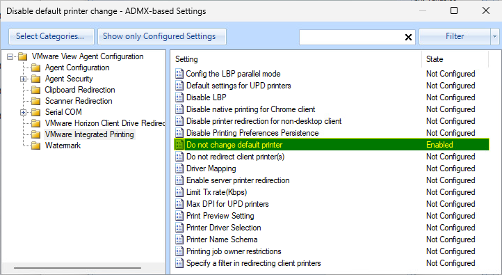 Default printer not retained - General Discussion - Omnissa Community