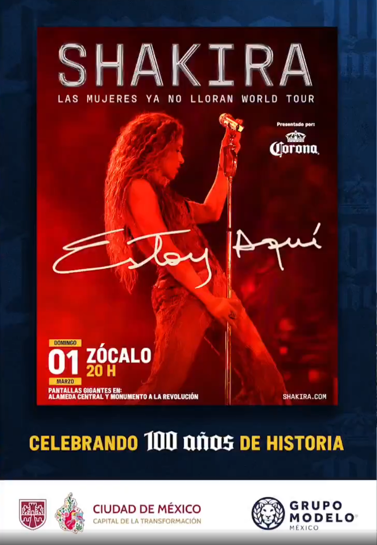 Shakira en el Zócalo de la Ciudad de México - 1 de Marzo del 2026