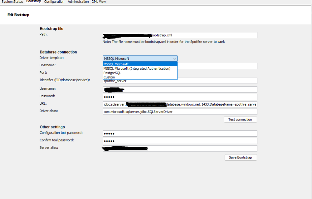 Spotfire Bootstrap (Configuration Database) Connectivity - Spotfire ...