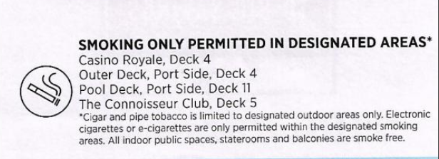 royal caribbean tobacco policy Smoking on Explorer Promenade Deck, Port or Starboard - Royal Caribbean  International