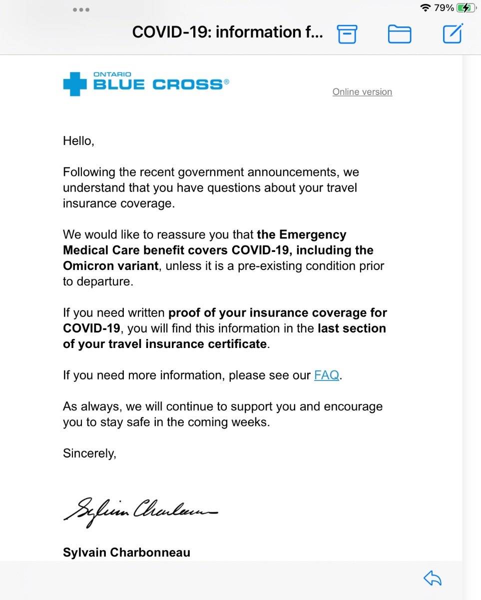 Heads up re Blue Cross insurance   Canadian Cruisers   Cruise ...