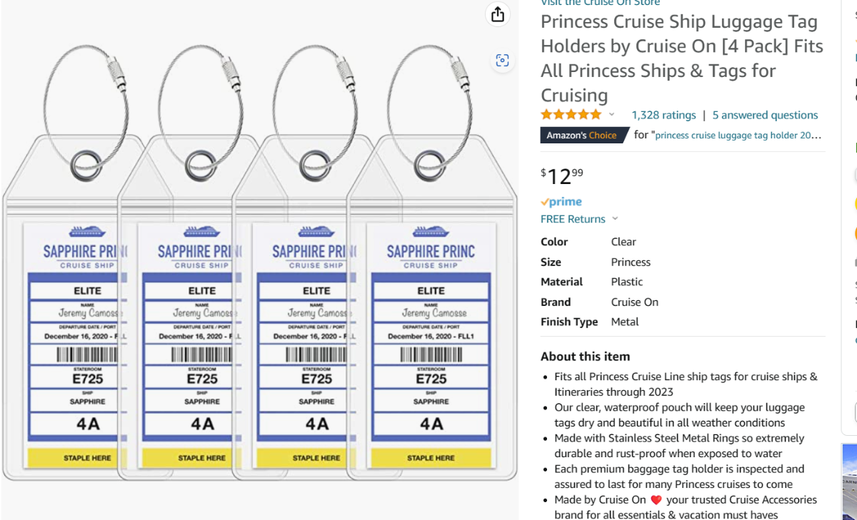 whats up with the luggage tags Princess Cruises Cruise Critic Community