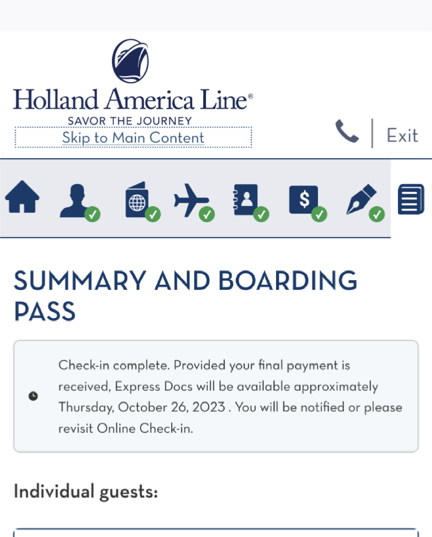 Boardsing Pass? - Holland America Line - Cruise Critic Community