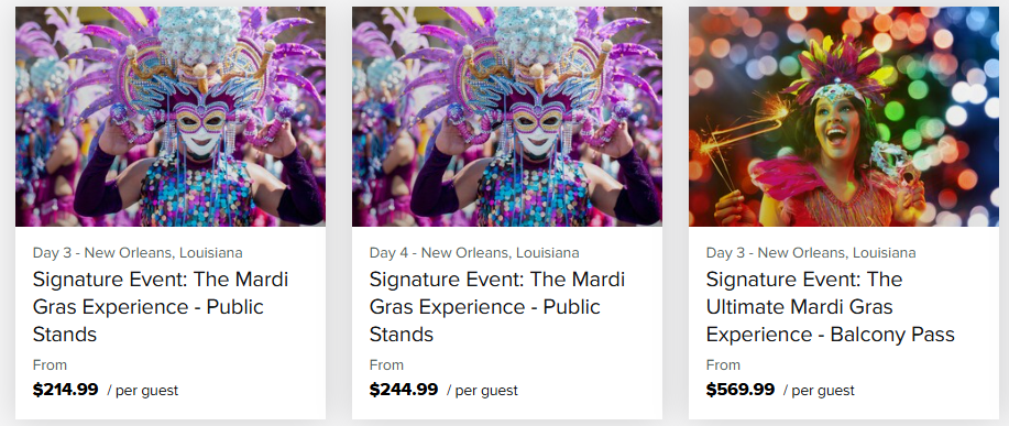 mardi gras parade 2025 tickets price