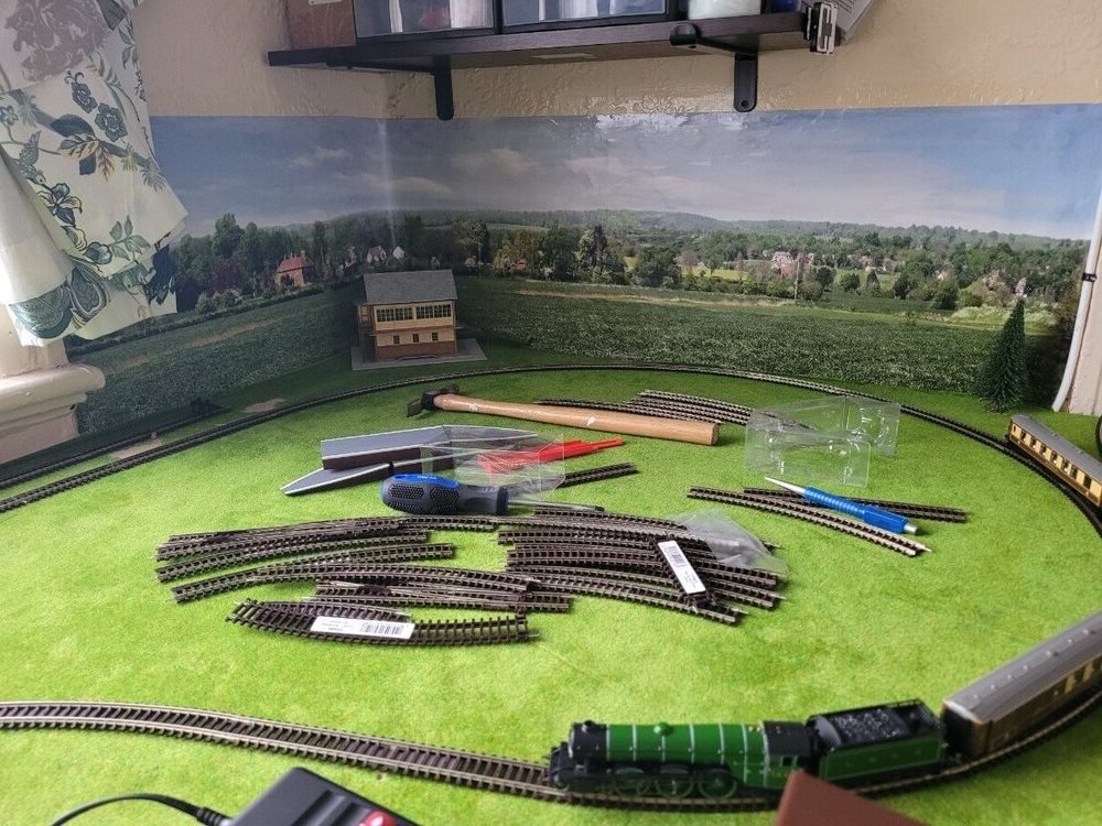 LOT ANCIEN DE 30 Rails Train Hornby Collection Modelisme Ferroviaire