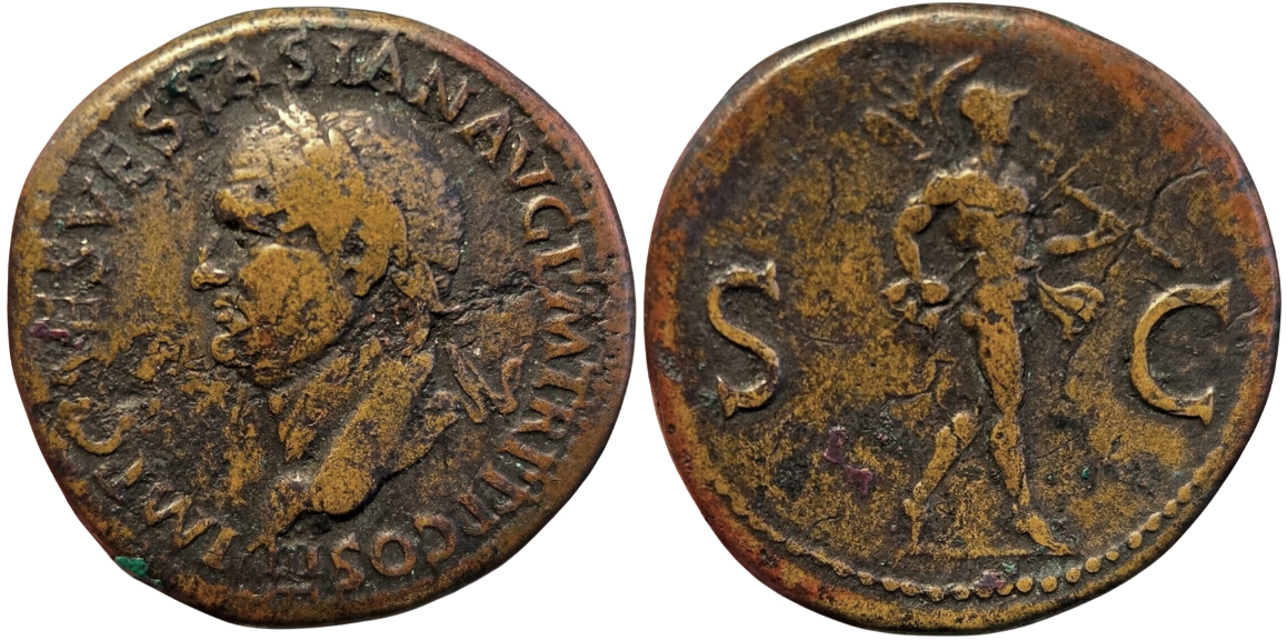 A Rare Lefty Vespasian Sestertius - Roman Empire - Numis Forums