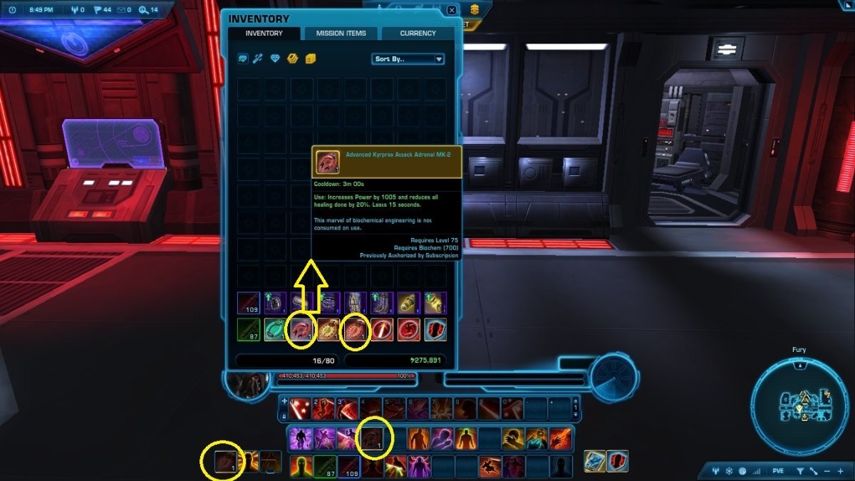 Problem with stims/adrenals on quickbars! Bug Reports SWTOR Forums