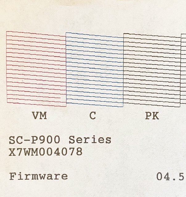 epson p900 printer - test pattern hole - The Digital Darkroom 