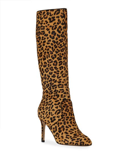 Amaya Cheetah-Print Fur Mid Boots