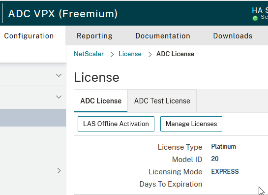 Limitation on certificate key size with VPX Express licence